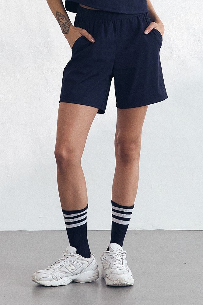 Cielcoco CLWP3015 Cooling Ribbed 4 Inch Shorts Nylon High Stretch Matching Set Activewear _ DARK NAVY _ Made in Korea